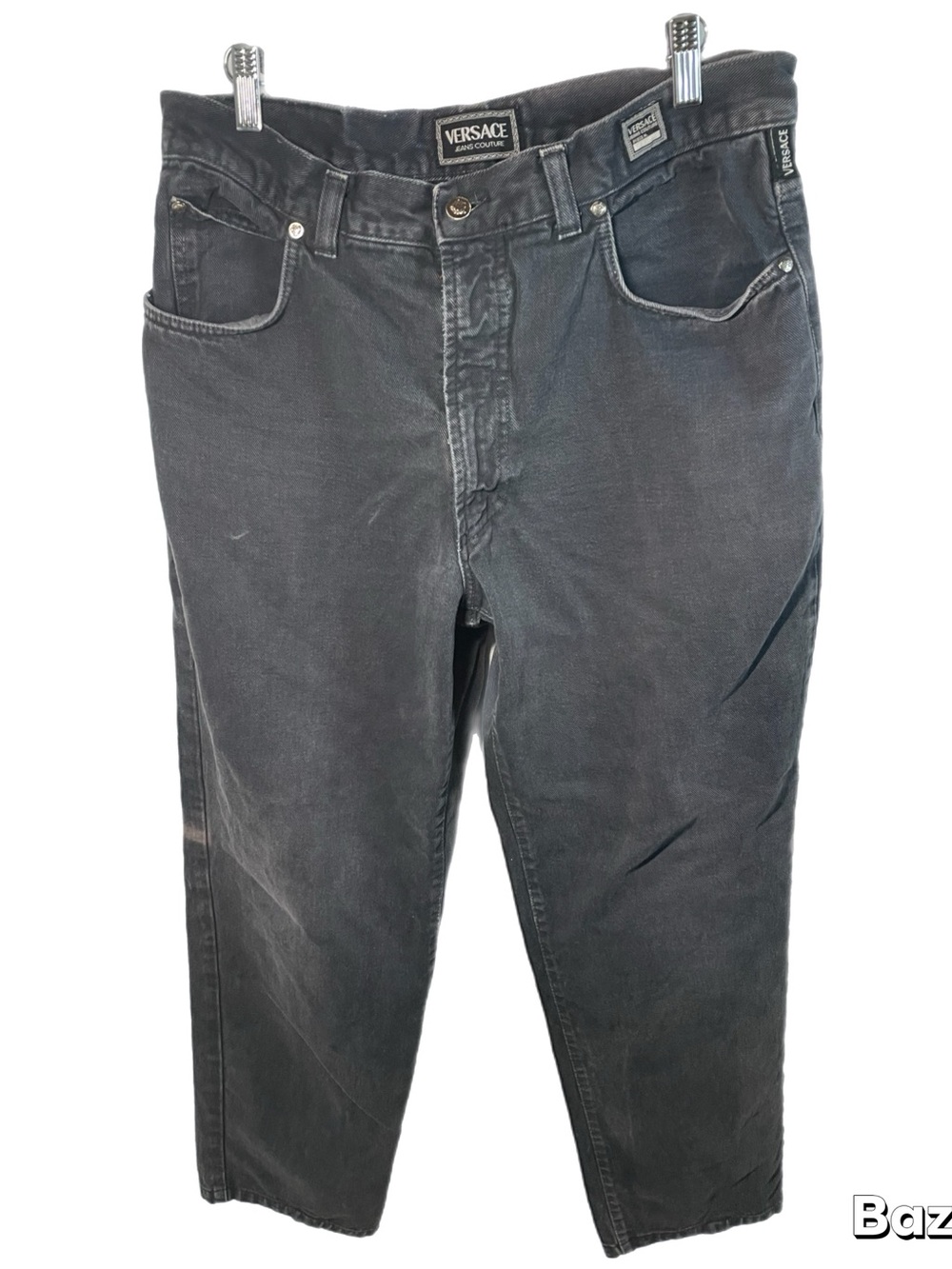 Vintage Versace Jeans Couture Black Denim Straight Leg Jeans